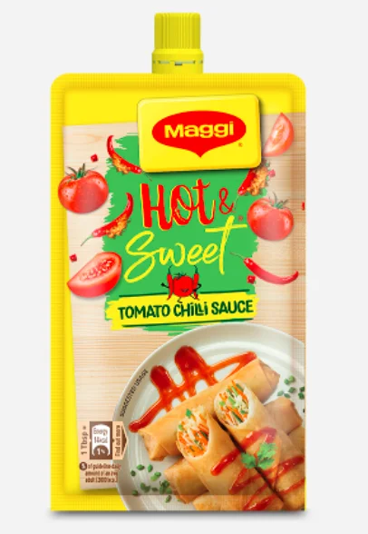 10x Maggi Hot & Sweet Tomato Chilli Sauce, Pack of 10 (90 G each)