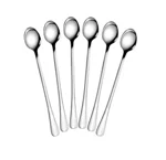 Dynore Stainless Steel 6 Pcs Soda Spoons/Bournvita/Mixing Spoon/Milkshake Spoon/Long Spoon 8 inch- Set of 6