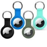 SQUIF Airtag Silicone Case Protective Cover for Airtag Case Locator Tracker Anti-Lost Device Keychain Protection (Black_Blue_Torquise_Green)