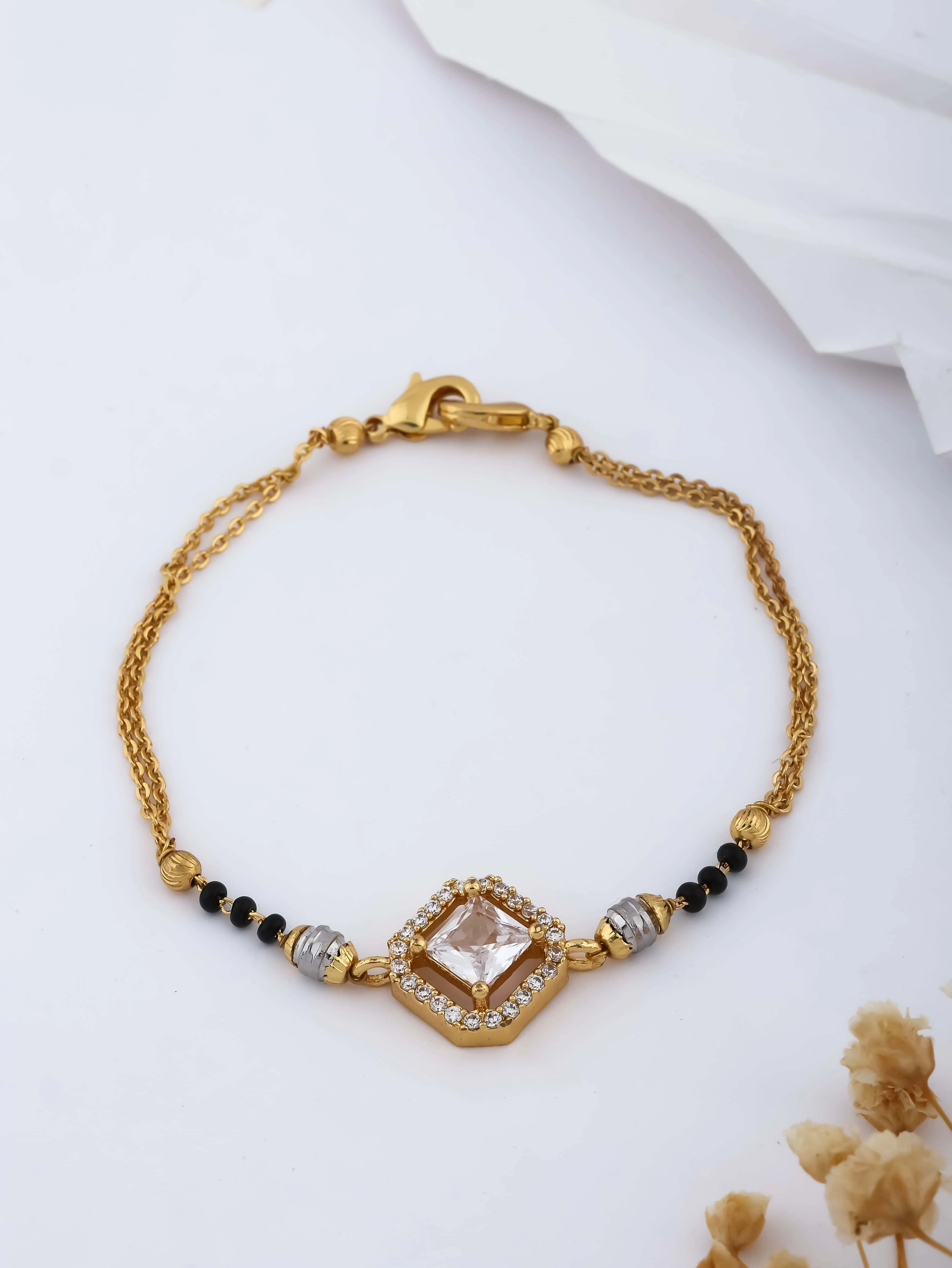 American Diamond  High Gold Plated Facy Hand Mangalsutra