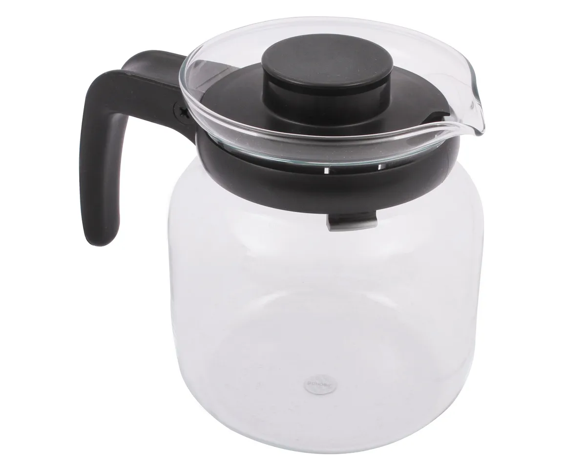 Borosil Glass Carafe with Strainer, 1 Litre, Transparent