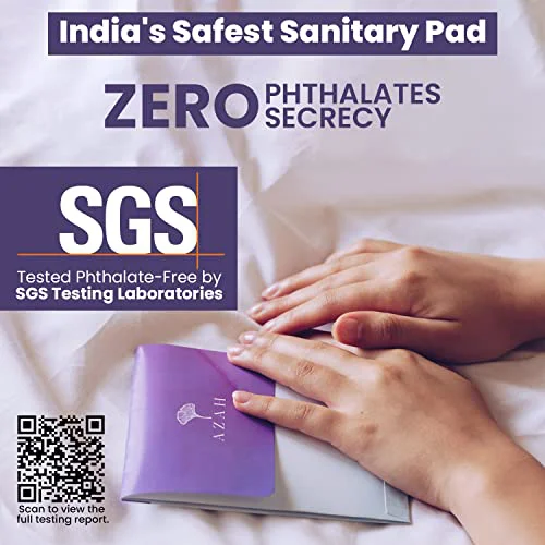 Sanitary Pads for Women By AZAH (Pack of 40 XL) 100% Organic Sanitary Pads for Women High Absorption Cotton Sanitary Pads for Women Soft and Rash Free Sanitary Pad - image 3