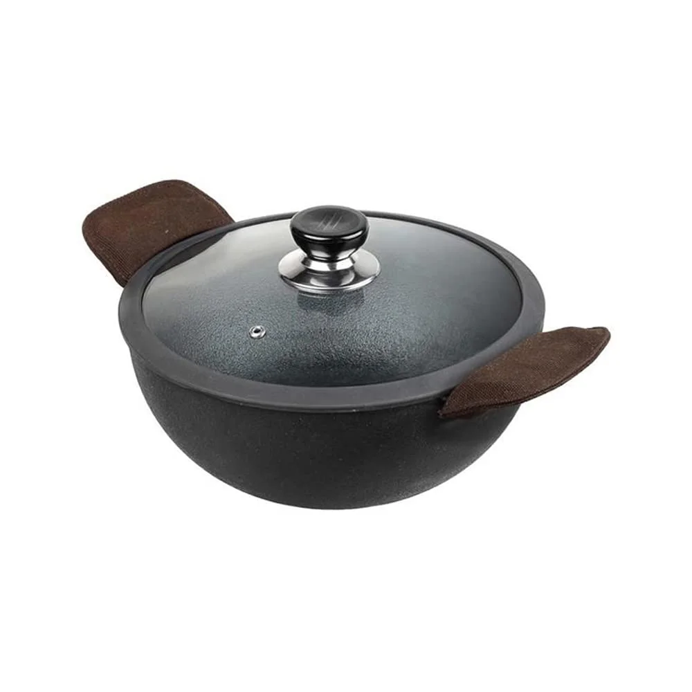 Vinod D Legacy Pre-Seasoned Cast Iron Kadai, 24 cm,Induction Friendly,Black, 1 Piece - image 2