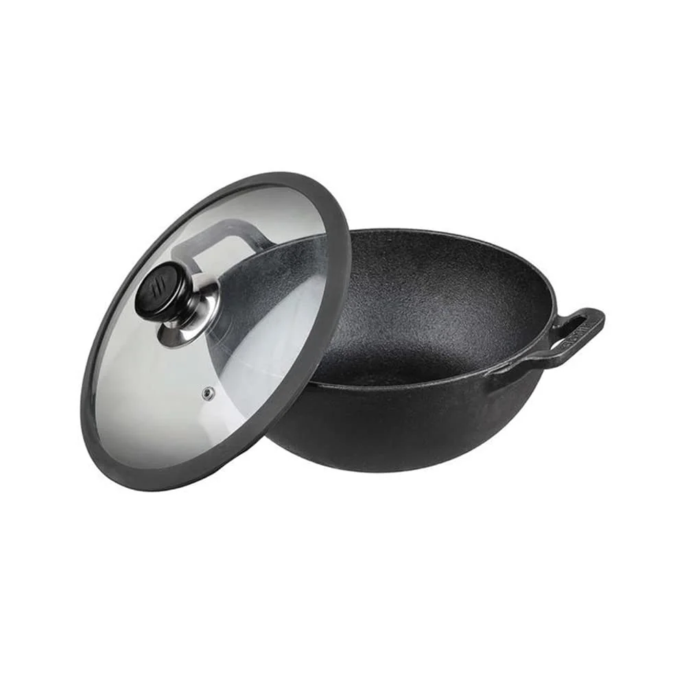 Vinod D Legacy Pre-Seasoned Cast Iron Kadai, 24 cm,Induction Friendly,Black, 1 Piece - image 3