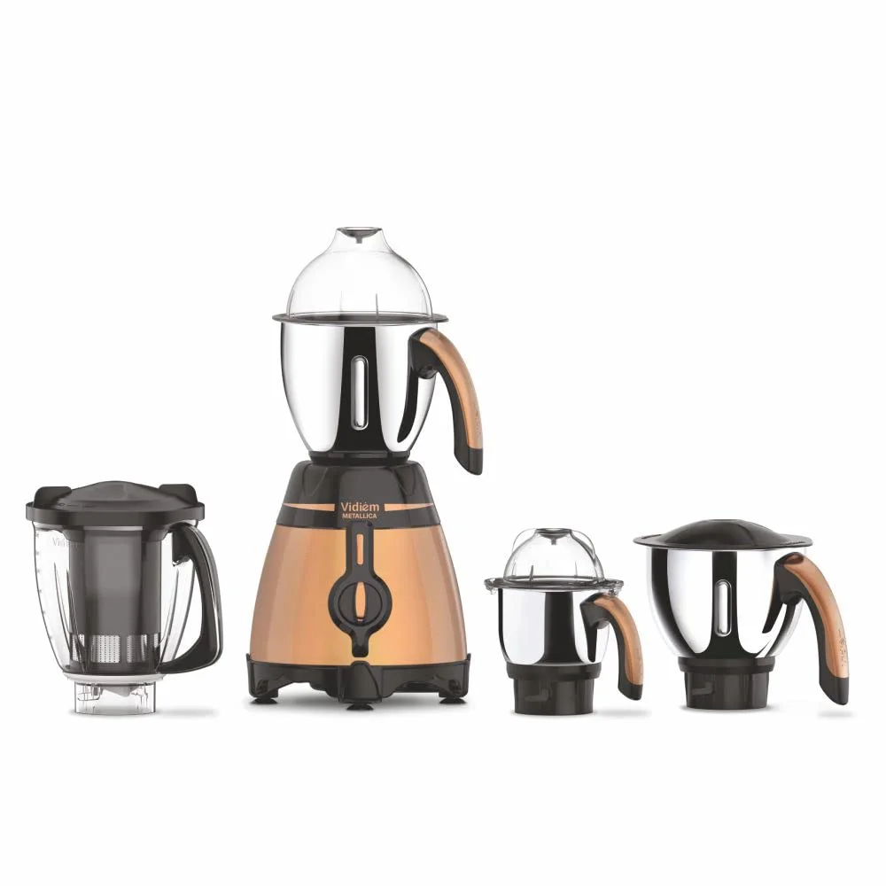 Vidiem 649 A Metallica Bronze|Mixer Grinder 1000 Watt with 3 Jars & 1 Juicer |4 Leakproof Jars withself-Lock for Wet & Dry Spices, Chutneys|5 Years Warranty - image 1