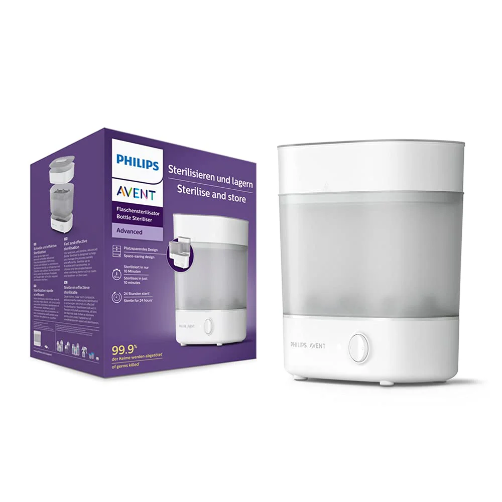Philips Avent Advance Bottle sterilizer SCF291/00 10 mins Cycle, Natural steam Sterilization, Capacity Of 6 Baby Bottles