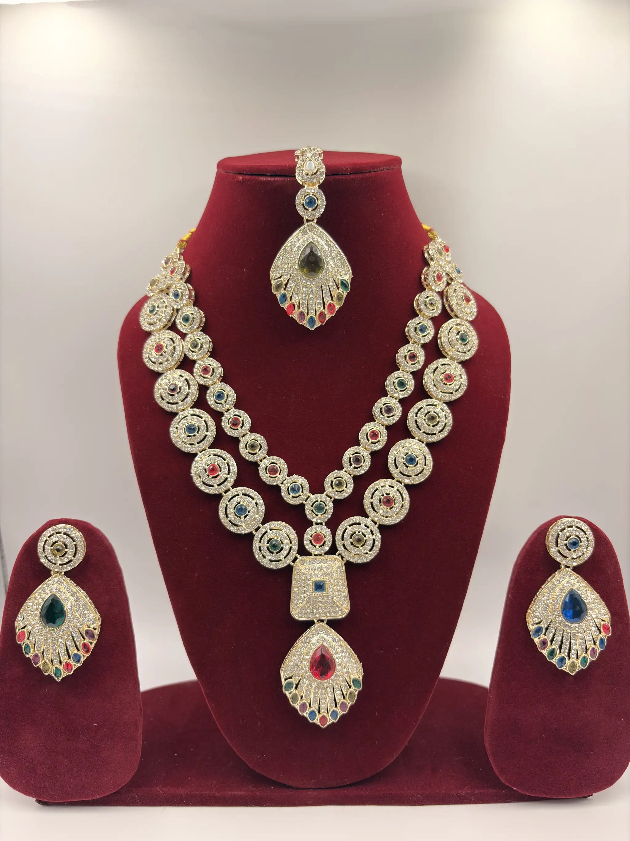Multicolor Bridal Necklace Set – Bridal Jewellery for Women
