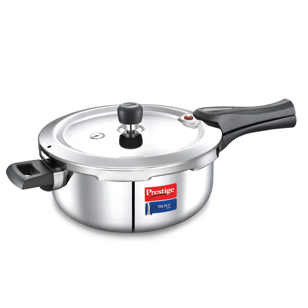Prestige Svachh Triply Outer Lid Pressure Cooker with Unique Deep Lid, 3.5 Litre, Silver, Stainless Steel, Aluminium, 3.5 Liter - image 2