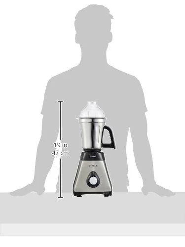 Preethi Steel Supreme MG-208 mixer grinder, 750 watt (Silver/ Black), 4 jars - Super Extractor juicer Jar, Vega W5 motor with 5yr Warranty & Lifelong Free Service (Indian Plug) - image 3