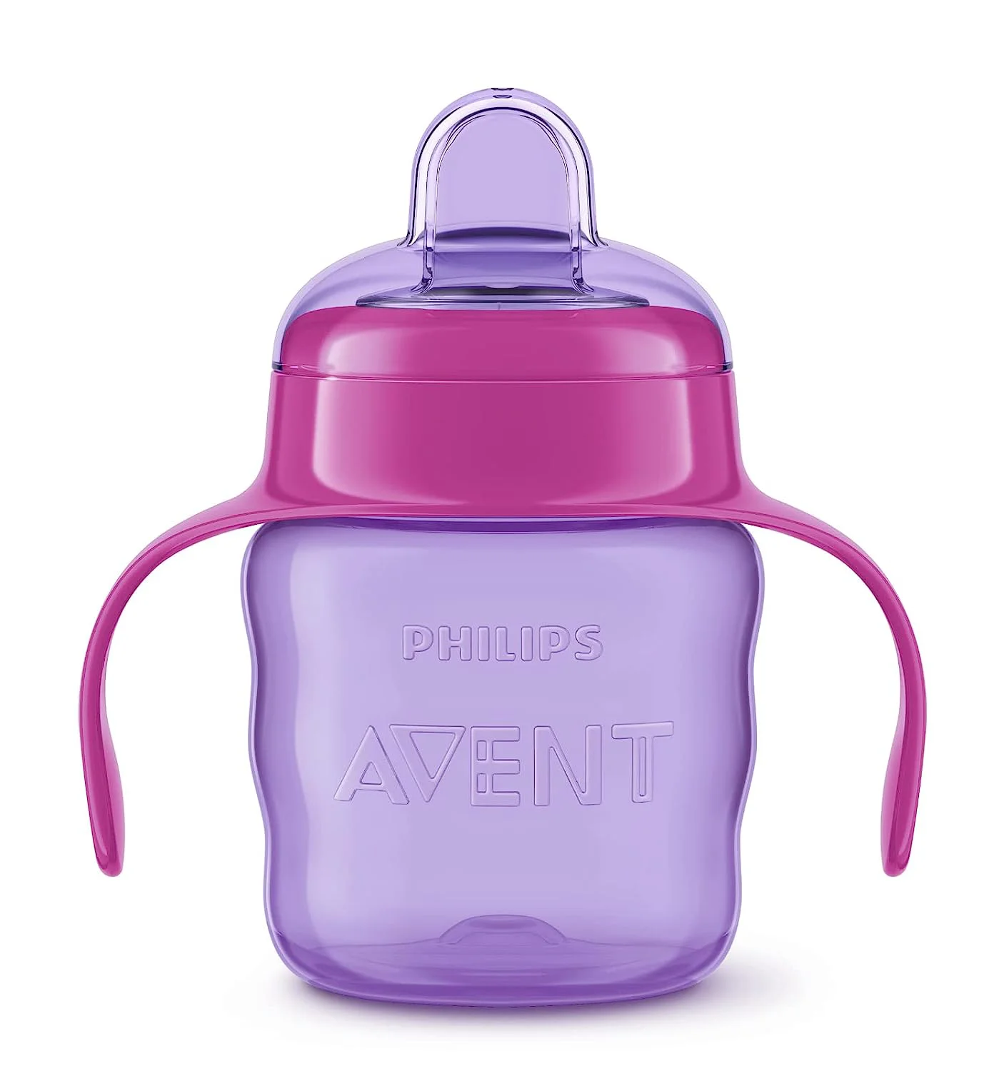 Philips Avent Silicone Rubber Classic Soft Spout Cup, (Pink/Purple) 200 ML 1 Piece