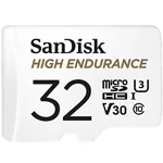 SanDisk 32GB High Endurance Video MicroSDHC Card with Adapter for Dash Cam and Home Monitoring Surveillance Systems - C10, U3, V30, 4K UHD, Micro SD Card - SDSQQNR-032G-GN6IA