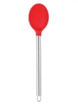 Clazkit Silicone Serving Spoon with Heat Resistant Silicone Covering Head and Stay-Cool Stainless Steel Handle,YH857