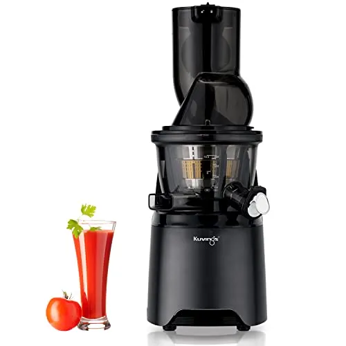 Kuvings EVO810 Black Professional Cold Press Whole Slow Juicer World's Only Juicer with Patented Rubber & Silicon-Free Technology All-in-1 Fruit & Vegetable Juicer EVO810 Black
