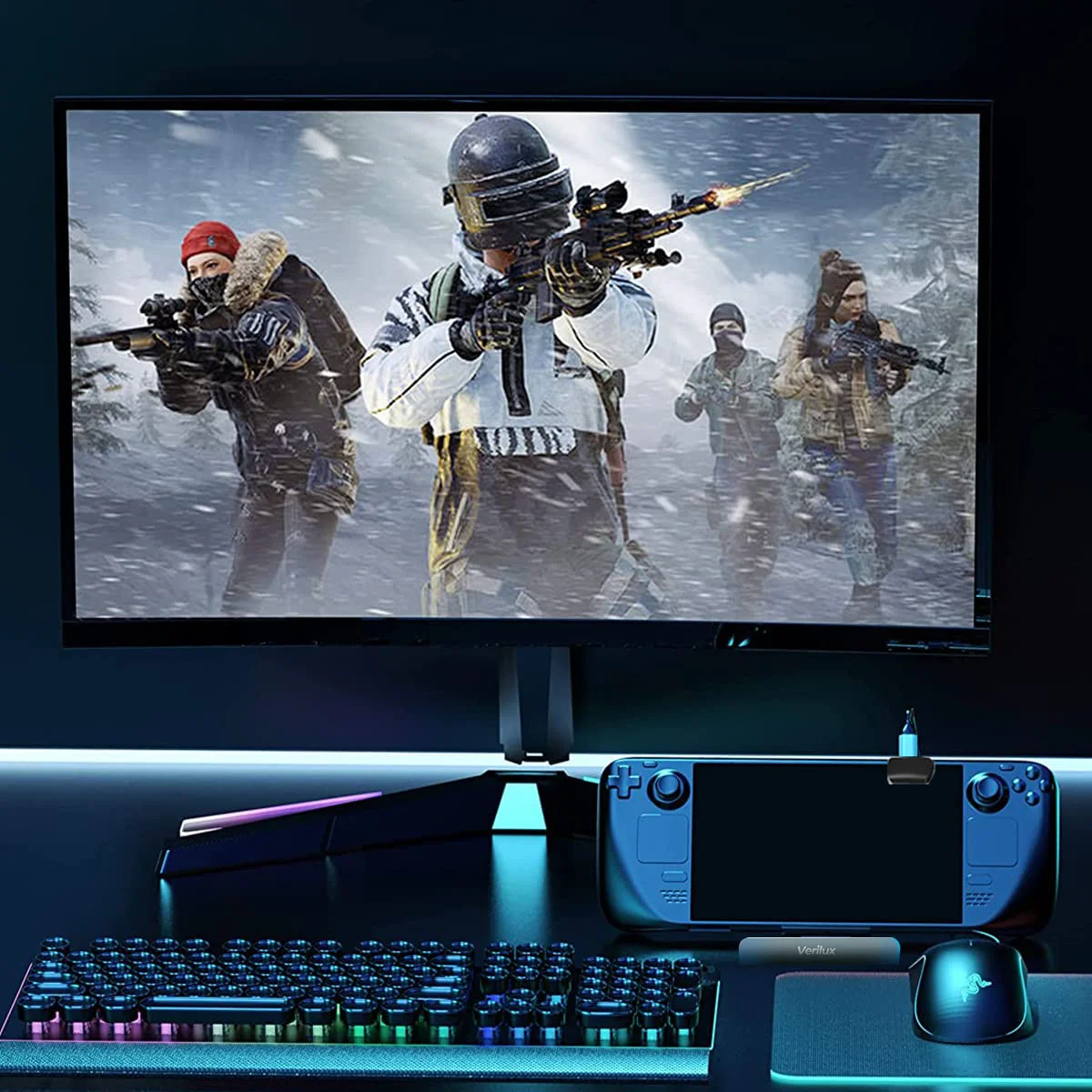 Verilux® Multipurpose Gaming Steam Deck Steam Dock Station 6 in 1 Steam Dock USB Hub with HDMI 2.0 4K@30Hz, Gigabit Ethernet, USB Port for Charging, Data Transfer - image 2
