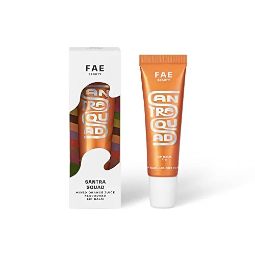 FAE Beauty Tinted Vegan Lip Balm With SPF 20+ | Intensely Moisturizing Formulation | Soothe Chapped Lips | Desi Drink Flavours | Made With Cocoa Butter & Vitamin E (Santra)