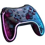 Ambrane Wireless Gaming Controller with Transparent Design, 2.4GHz Wireless Technology, Integrated Dual Intensity Motor, Illuminated Pad for PC - Windows, PS3 Console & Android TV(OP-WLGC01, Black)
