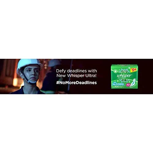 Whisper Bindazzz Night Sanitary Pads|Pack of 16 thin Pads|XXL+|upto 0% Leaks|60% Longer & Wider back|Dry top sheet|Long lasting coverage|Faster absorption|36 cm Long|With disposable wrap - image 3