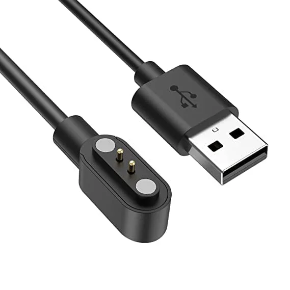 GUFFI Smart Watch Charging Cable for Fire-Boltt Ninja/Ninja Pro/Ninja Pro Max/Ninja Call 2 / Beam Smartwatches-Black