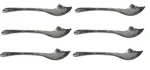 Dynore Stainless Steel Set of 6 Classic Side Cut Dessert Spoons