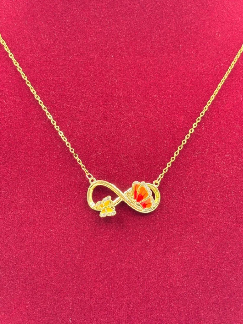 Infinity Butterfly Gold Pendant Necklace – Fashion Jewellery for Women
