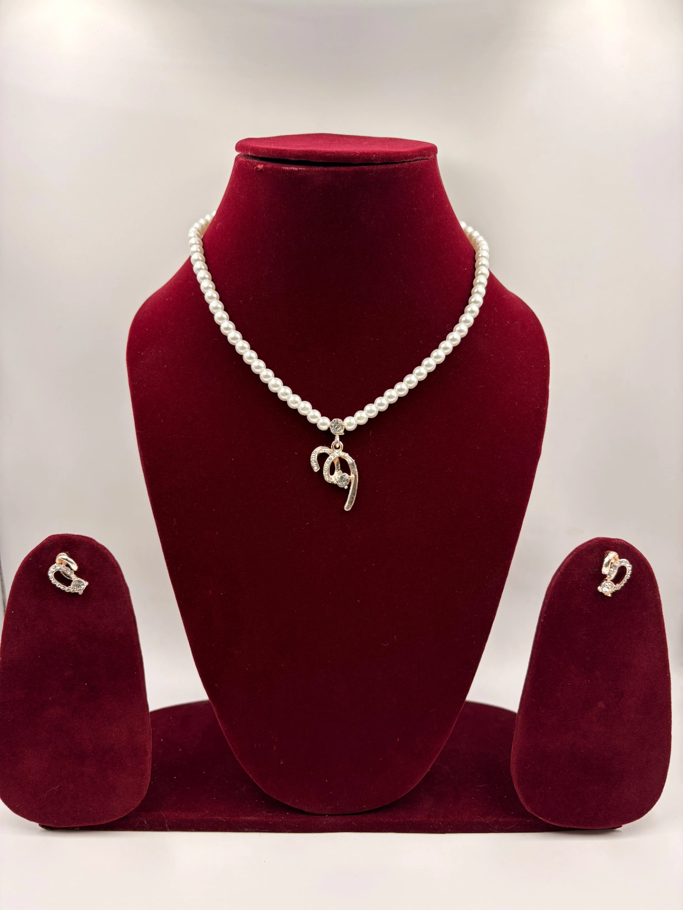 Elegant Pearl Pendant Necklace (Rose Gold Finish) – Fashion Jewellery