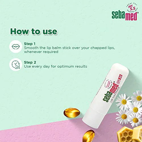 SebaMed Lip Defense 4.8Gm | Spf 30 |Lip Balm For Dry & Chapped Lips With Natual Oil & Vitamin E | Uv Protection | Dermatologically Tested, White - image 3