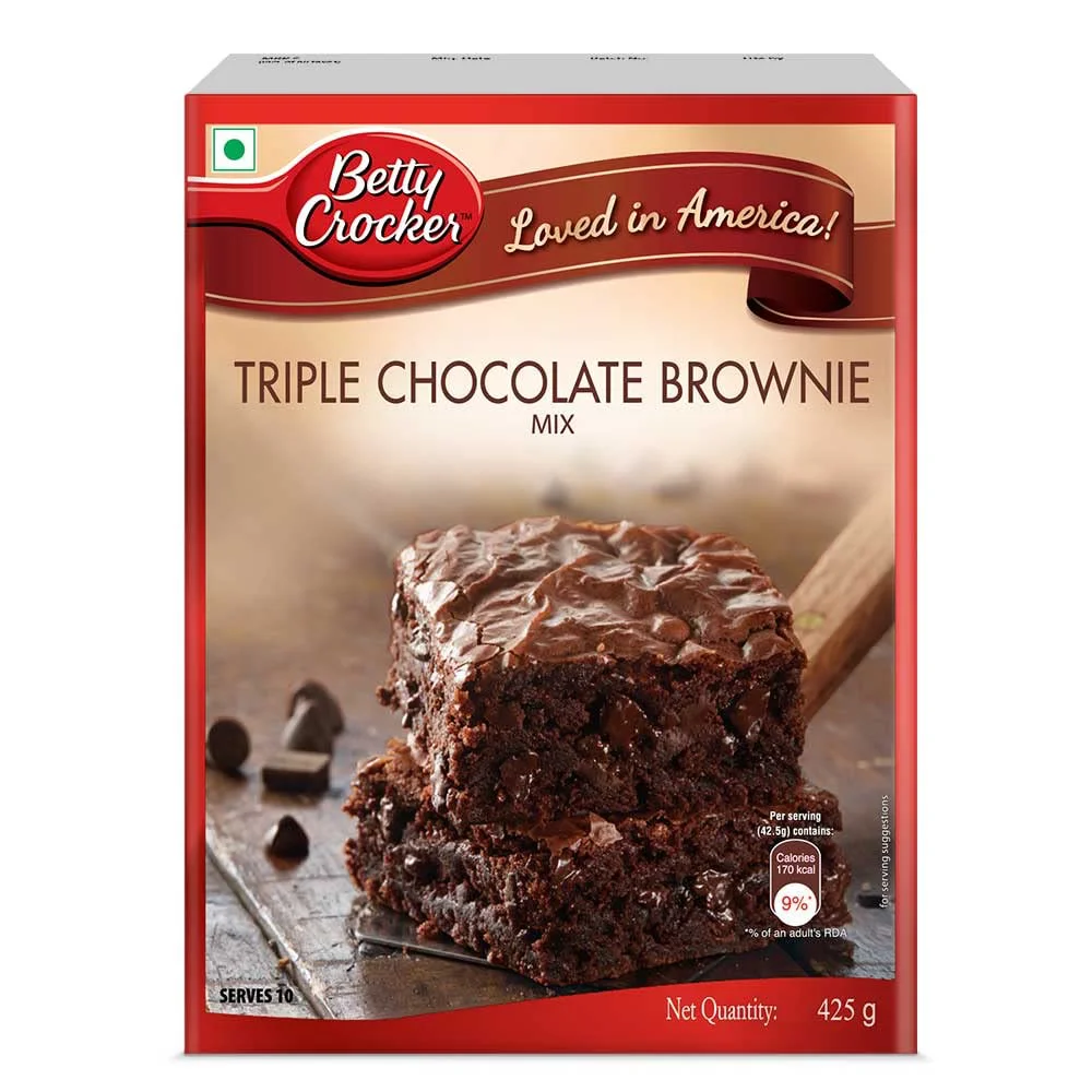 Betty Crocker Triple Chocolate Brownie Cake Mix, 425g - image 2