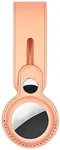 AE Mobile Accessories Silicone Loop Case for Airtag-Key Finder Secure Holder with Buckle Protector Skin Cover with Long Strap for Bluetooth Tracker Soft Keychain Locator Luggage Tag (Rose Gold)