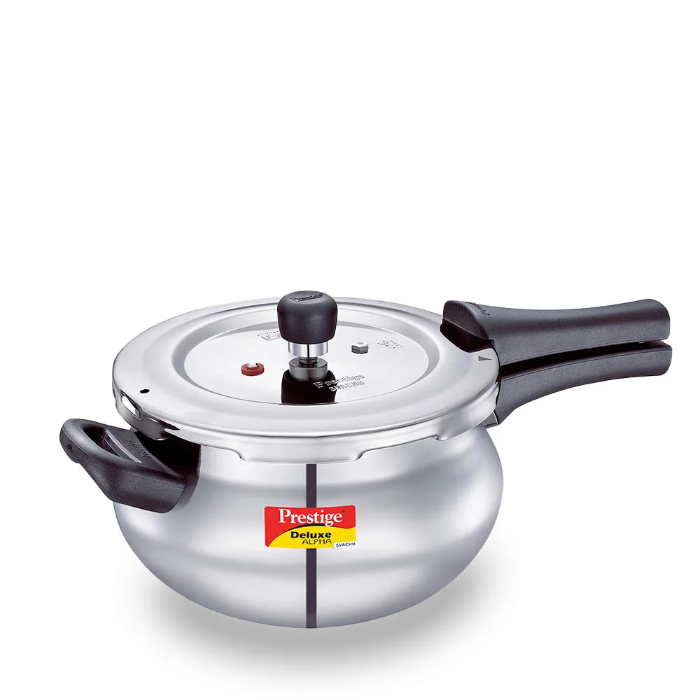 Prestige Svachh Deluxe Alpha Mini Pressure Handi,With Deep Lid For Spillage Control,3 Liter,Stainless Steel,Silver,Outer Lid - image 2