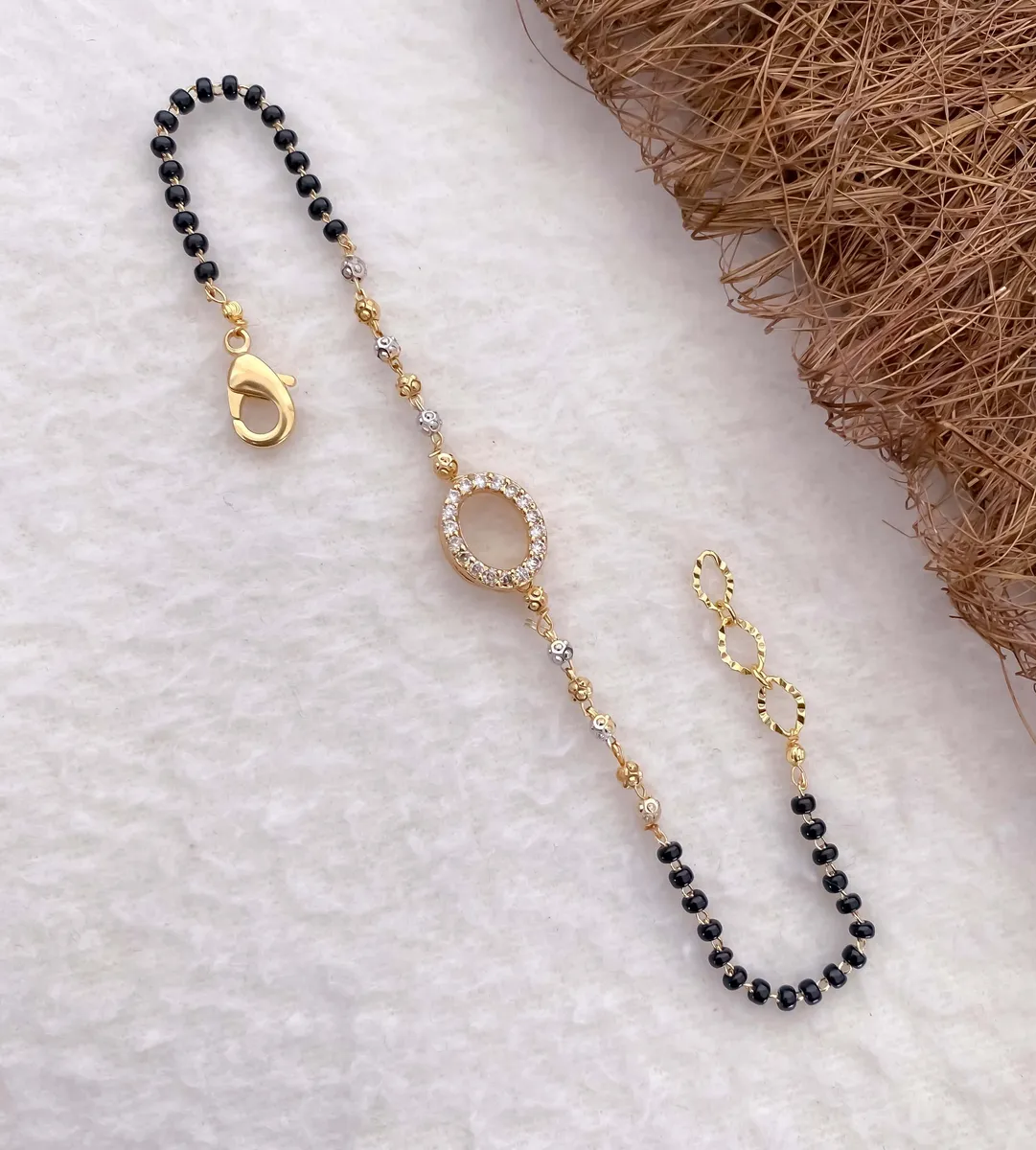 American Diamond Golden Hand Mangalsutra