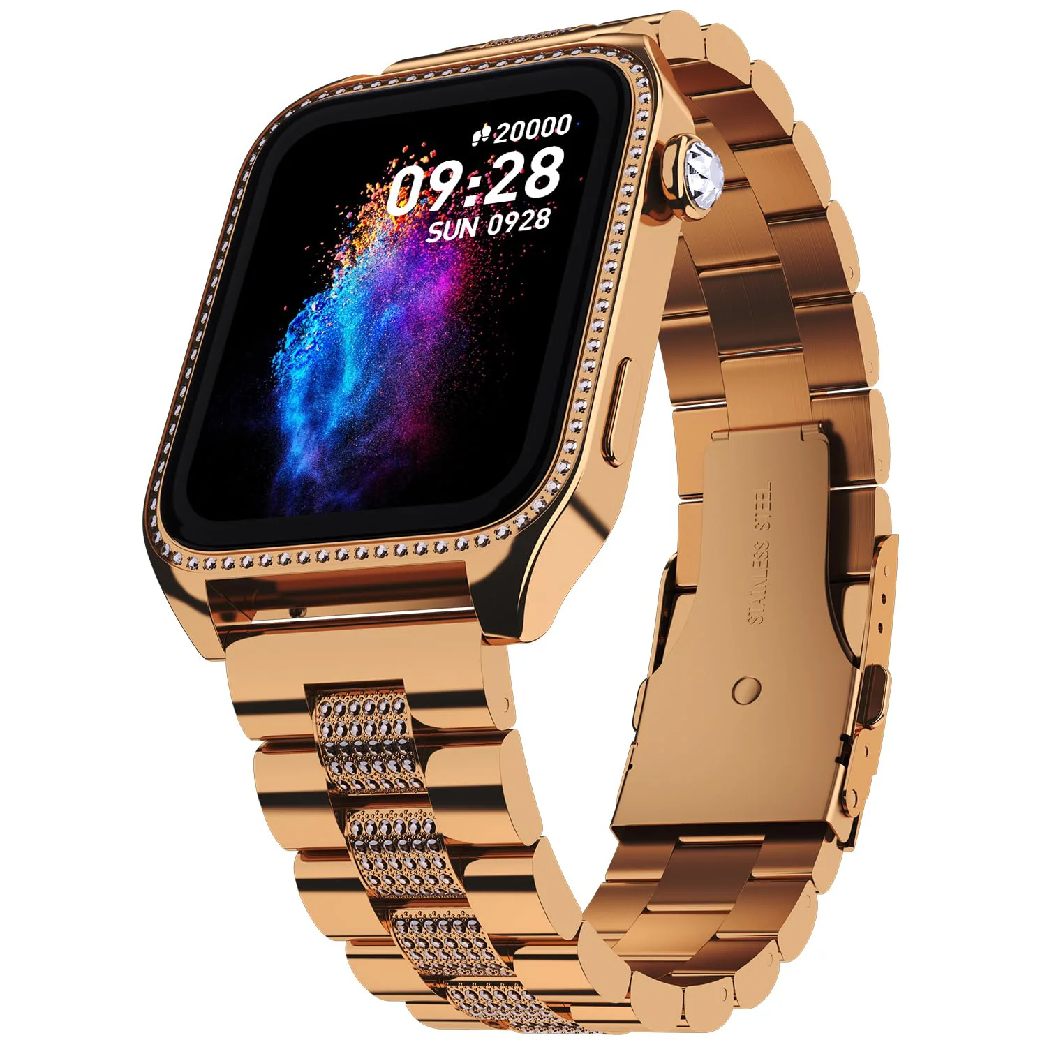 Fire-Boltt Xelor Luxury Stainless Steel Smart Watch. 1.78" AMOLED, Always-On Display, 368 * 448 px Resolution, Bluetooth Calling, 75 HZ Refresh Rate