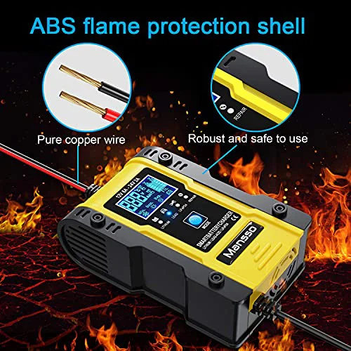 Verilux® Car Battery Charger, 6A 12V / 3A 24V Intelligent Automatic Charger, 7-Segment Charging 12V/24V Battery Charger, Repair, Test, Suitable for Automotive, Motorcycles - image 3