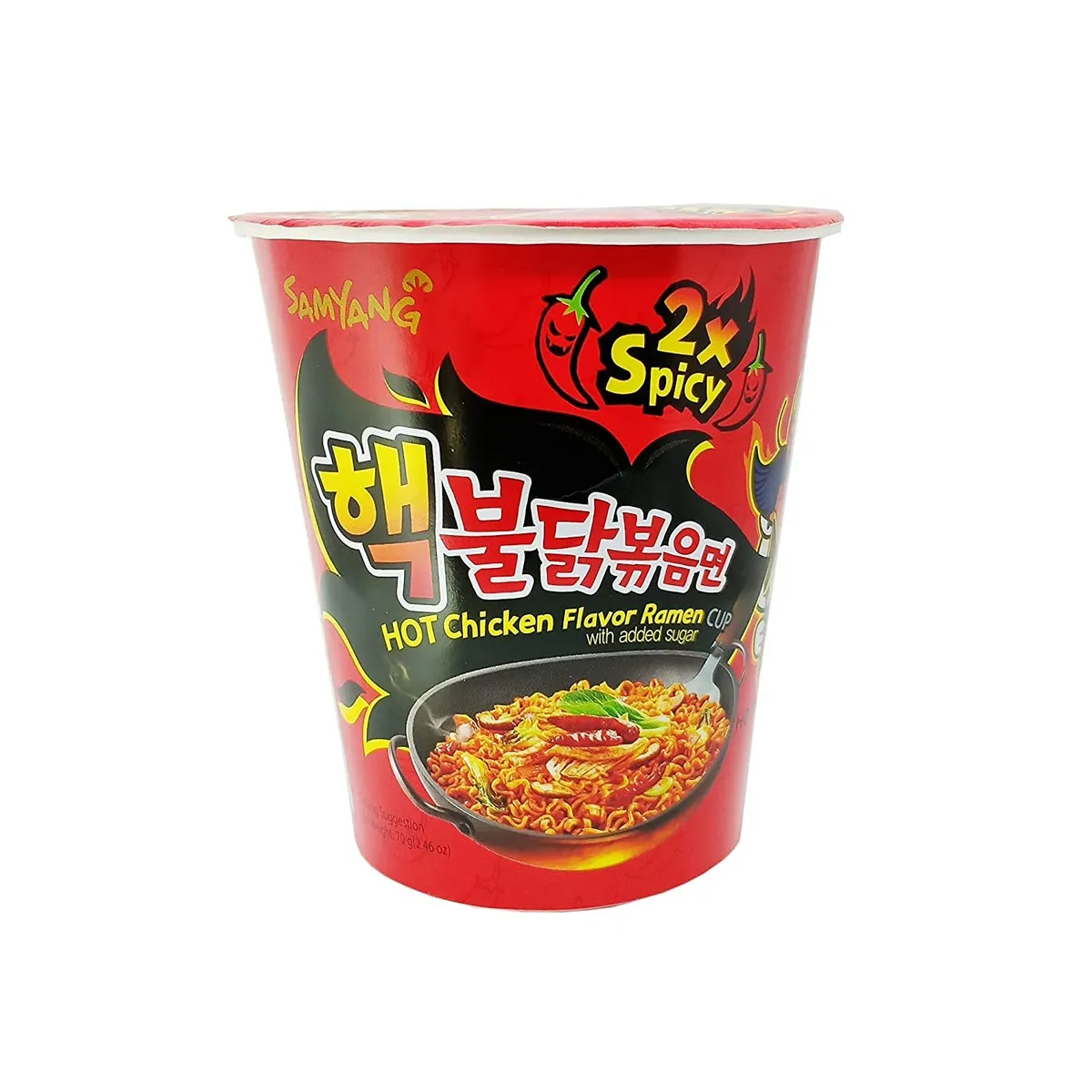 Samyang 2X Spicy Hot Chicken Flavour Raman Cup Noodle, 70mg