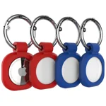 AirTag (4 - Pack) Silicone Case Keychain and Protective Cover Holder use for Keys, Kids, Bags, Luggage, pet Collar Tracker (2 red + 2 Blue) (AirTag NOT Included)