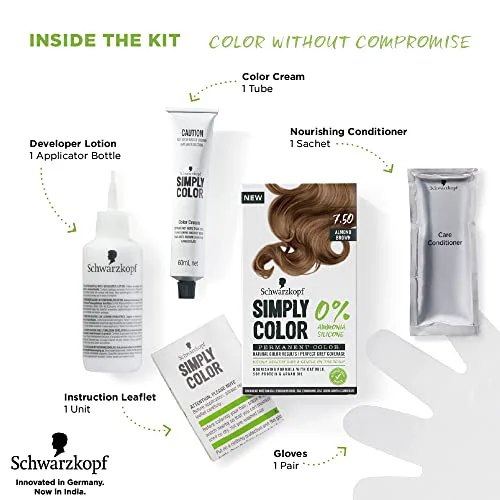 Schwarzkopf Simply Color Permanent Hair Colour 7.50 Almond Brown - image 5