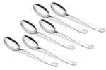 Parage Stainless Steel Table Spoon Set for Tea, Coffee, Sugar, Condiments & Spices, Set of 6, Silver, 18.5 cm