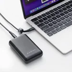 Ambrane 60W Fast Charging Powerbank for MacBook, Type C Laptop & Mobile Charging, Lithium Ion Battery, Metallic Body, Triple Output, Power Delivery & Quick Charge (Powerlit Boost, Black)