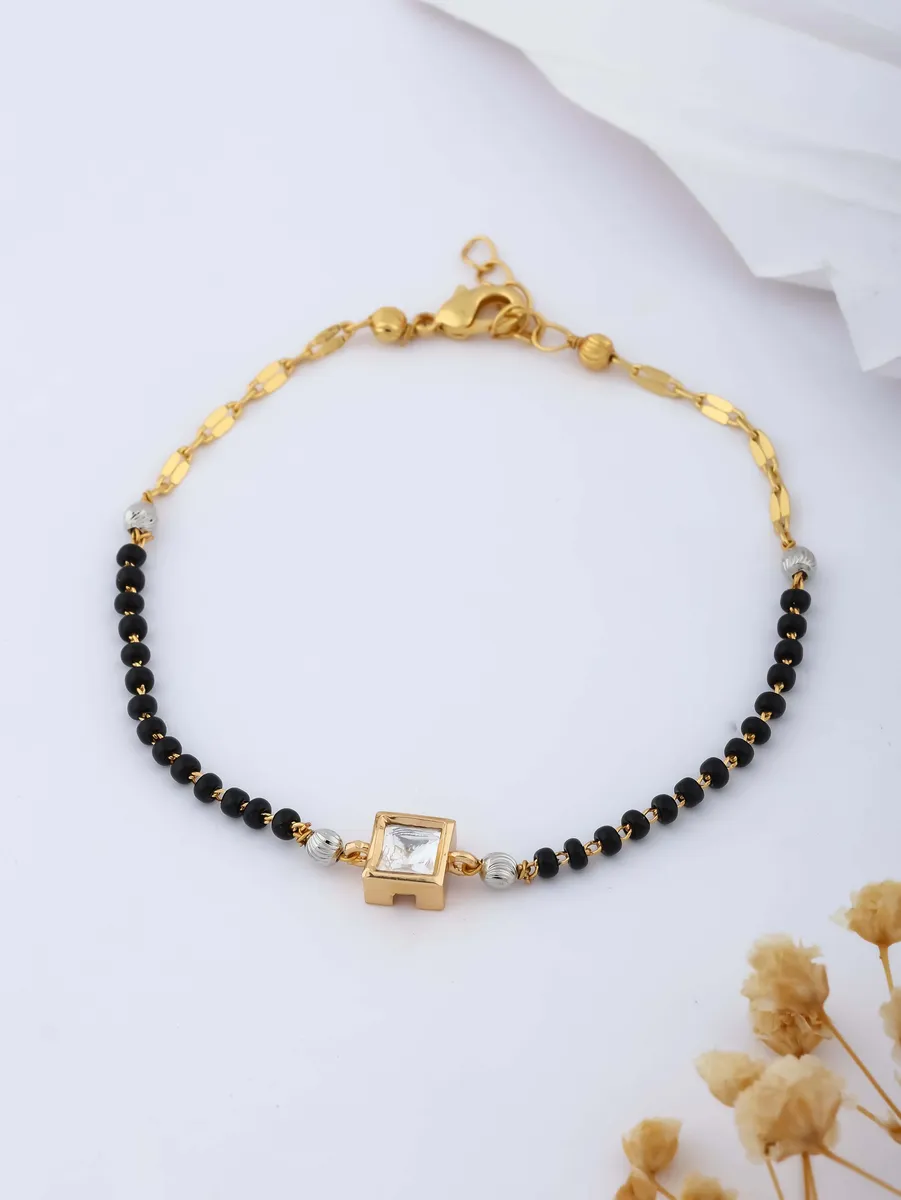 Fancy High Gold Plated Square Shape Hand Mangalsutra