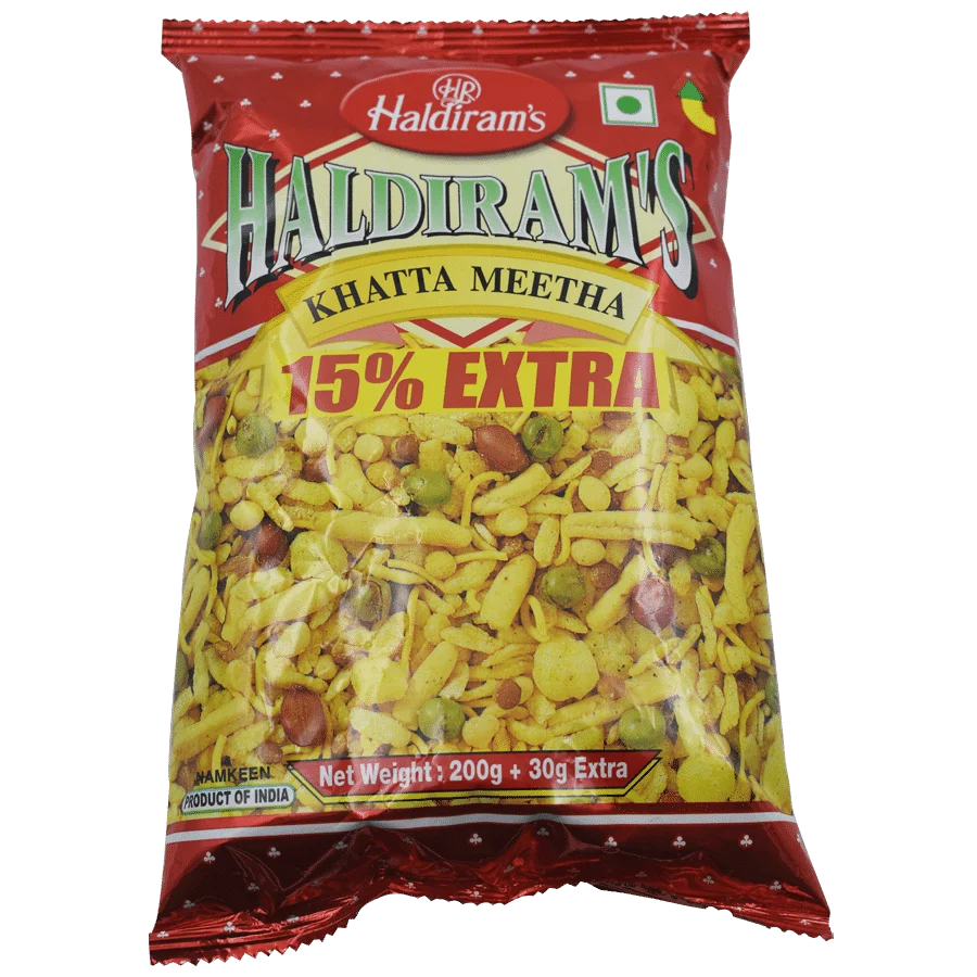 5x Haldirams Namkeen - Khatta Meetha - Pack of 5 (200 g each) Pouch
