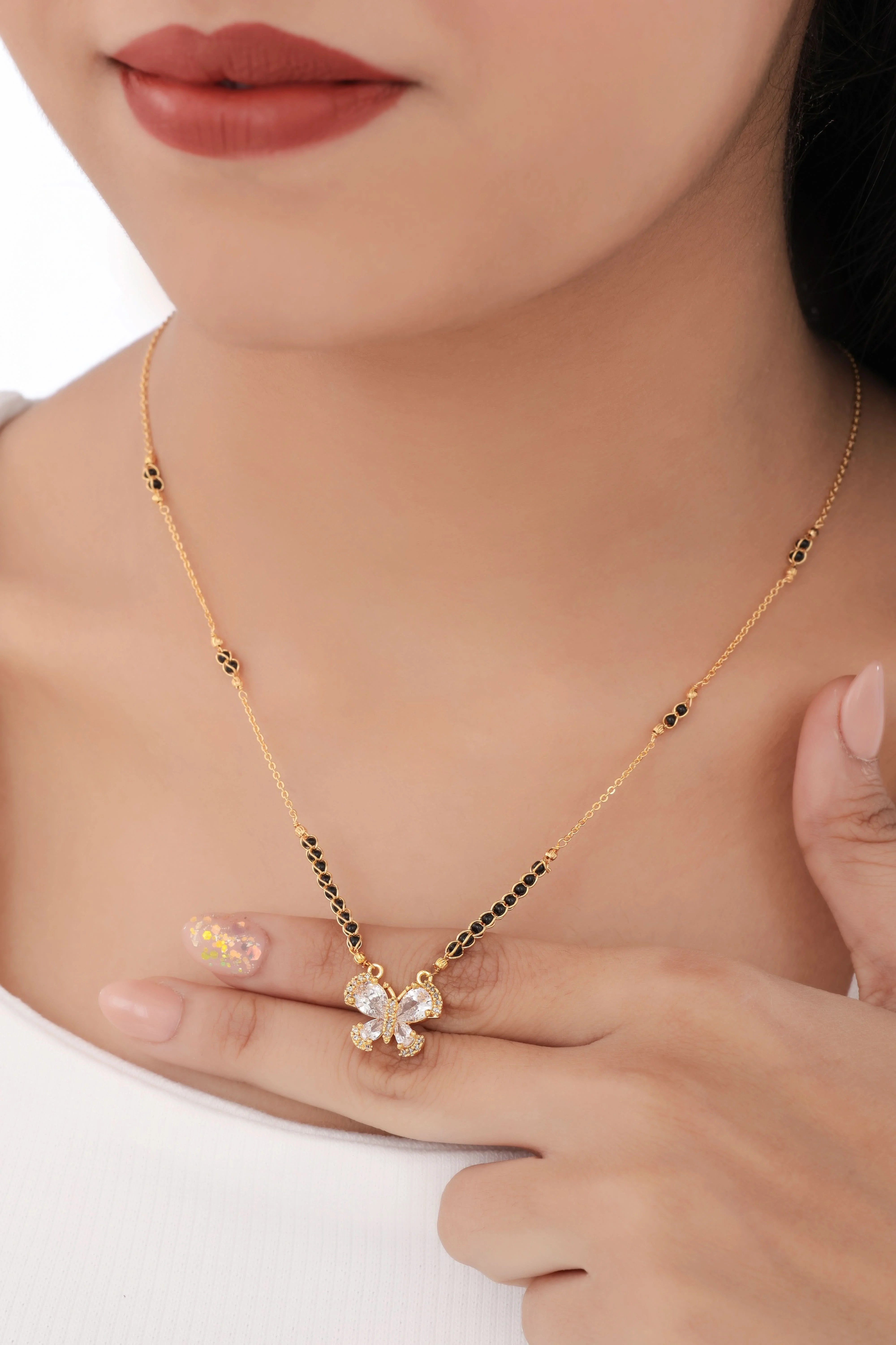 Buy 1 Get 1 Free- Butterfly Sparkle Mangalsutra