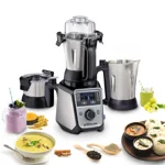 Hamilton Beach Professional Juicer Mixer Grinder 58770-IN, 1400 Watt Rated Motor, Triple Overload Protection, 3 Stainless Steel Leakproof Jars, Triple Safety Protection, Intelligent Controls, Black