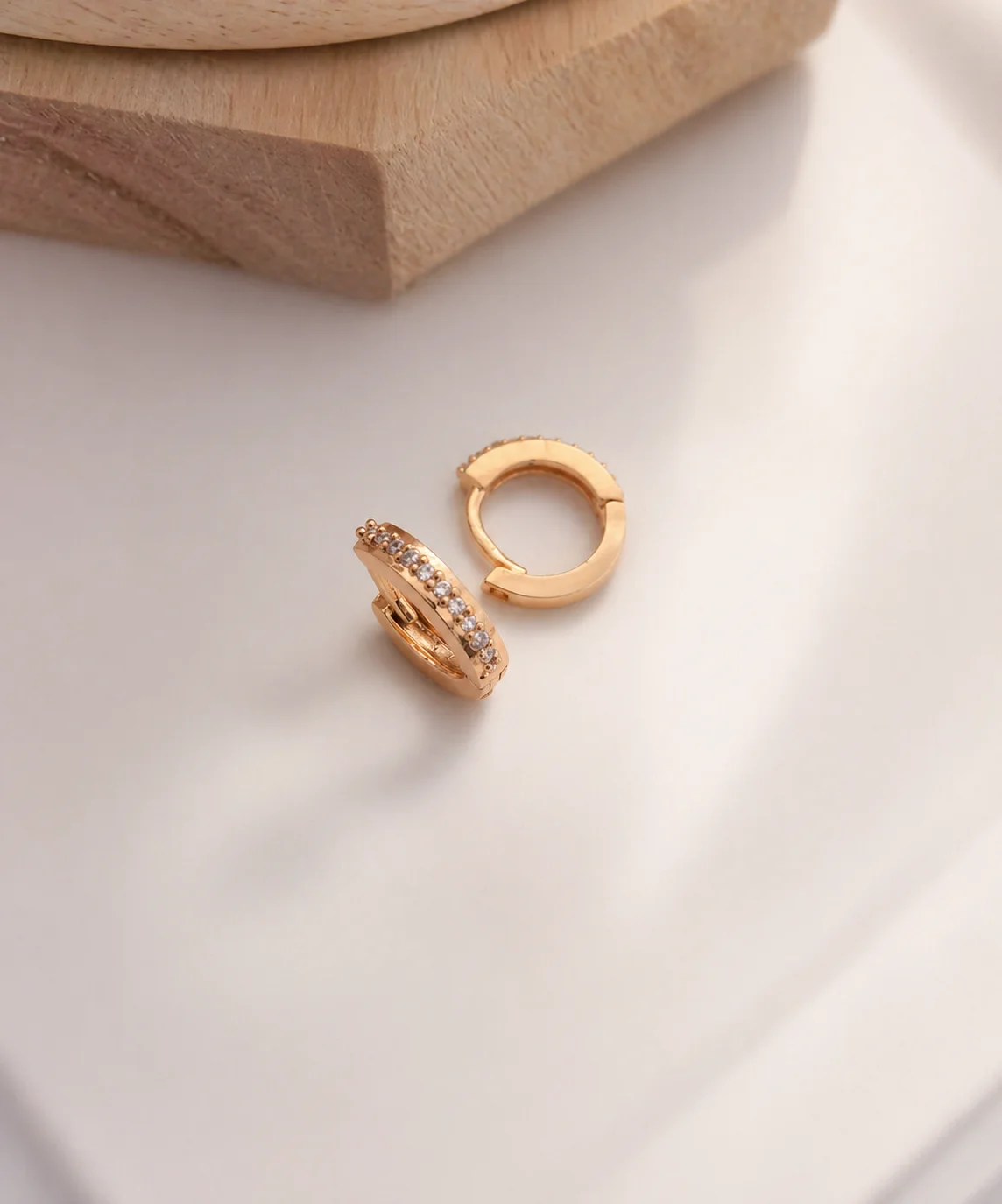 Buy 1 Get 1 Free -American Diamond Rose Gold Nice Design Single Line Baali Earrings