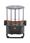 SOWBAGHYA Plastic Shree 2 Ltr Wet Grinder (Tilting Model) (With Attachments) Table Top Wet Grinder | Heavy Duty Motor | 2Ltr Wet Grinder For All Kinds Of Batter For South Indian Dishes (Grey)