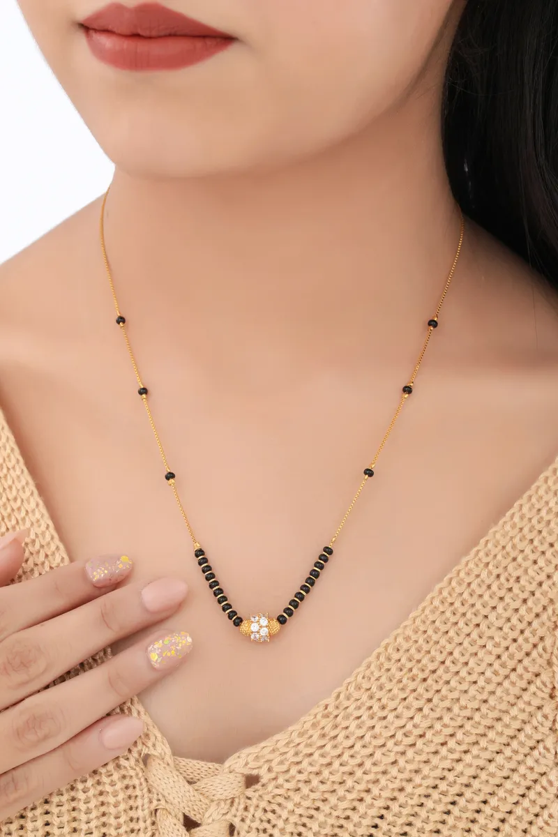 Buy 1 Get 1 Free - Crystal Bead Solitaire Mangalsutra
