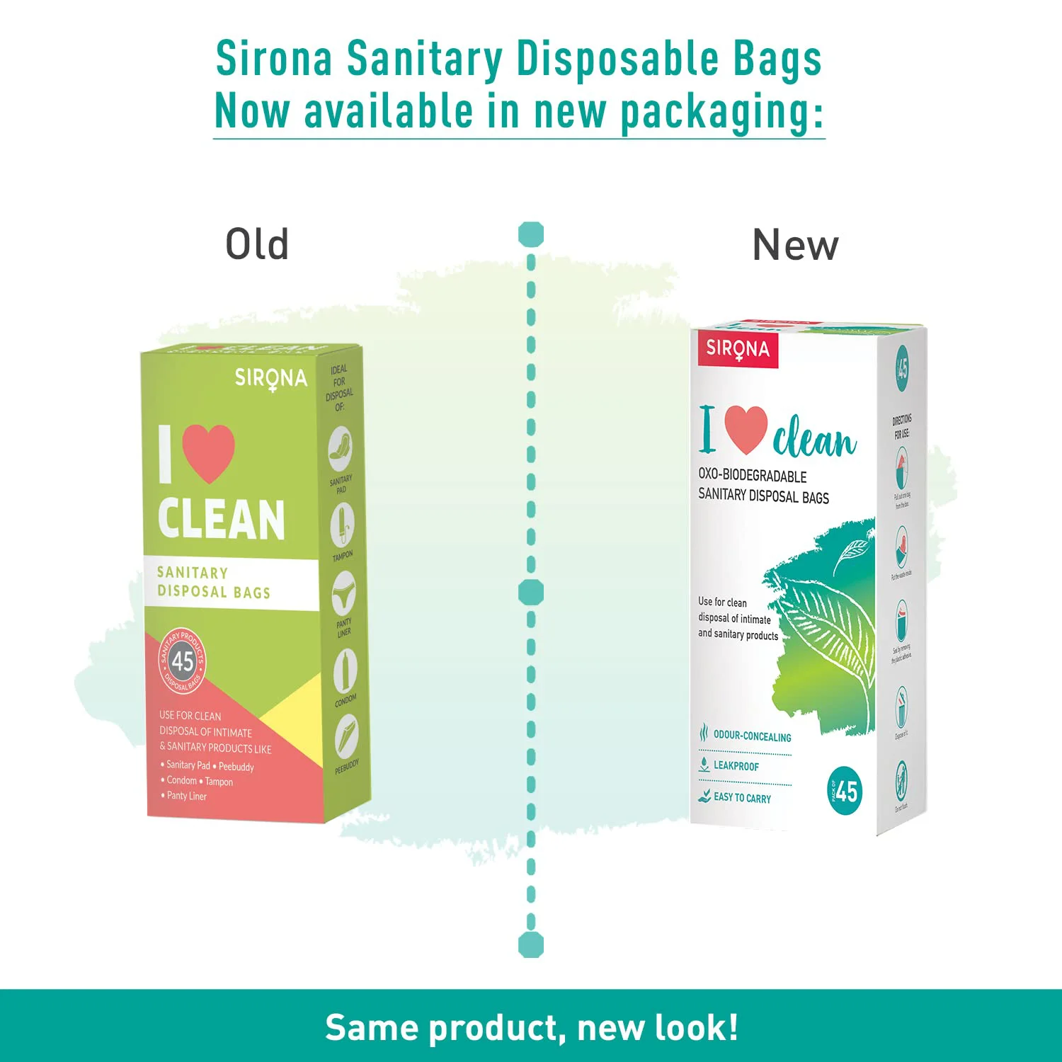 Sirona Sanitary Disposal Bags | 45 Bags | Pad Disposable Bags for Discreet Disposal of Tampons, Condoms, Sanitary Pads, Panty Liner & Personal Hygiene Waste (Green) - image 4