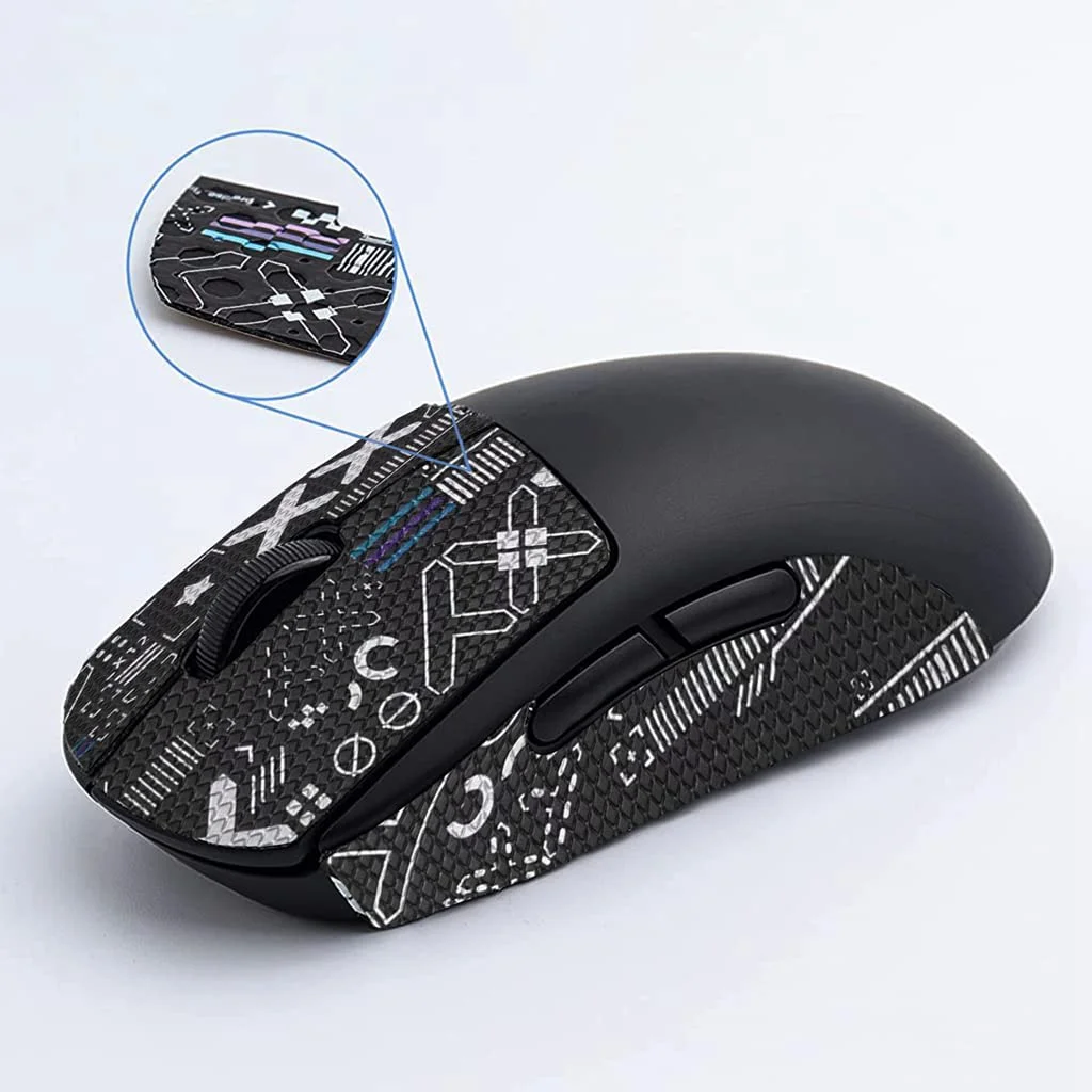 Verilux® Mouse Grip Tape for Logitech G Pro Wireless Mouse Pre-Cutted Self-Adhesive Mouse Grip Tape Sweat-Proof Anti-Slip Non-Fading Gaming Mouse Skin Cool Mice Upgrade Kit (Mouse is NOT Included) - image 2