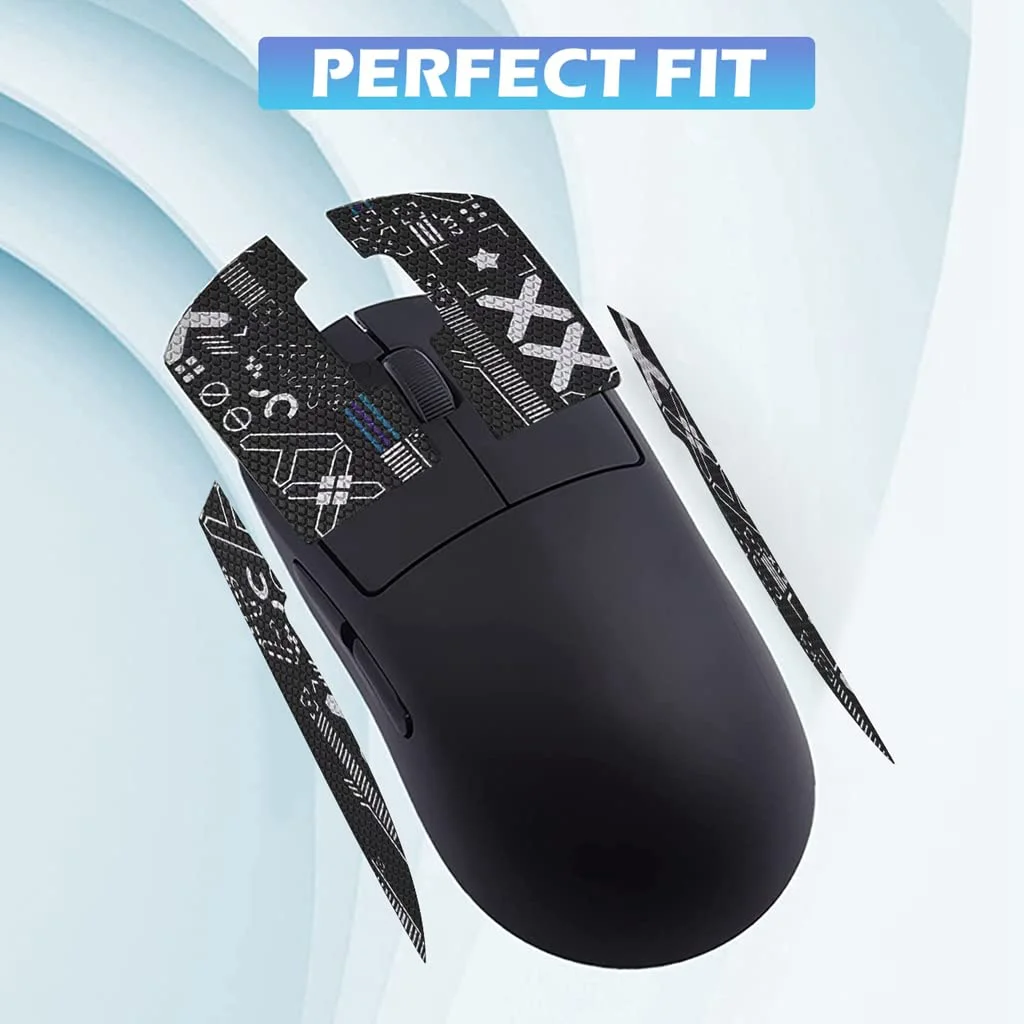 Verilux® Mouse Grip Tape for Logitech G Pro Wireless Mouse Pre-Cutted Self-Adhesive Mouse Grip Tape Sweat-Proof Anti-Slip Non-Fading Gaming Mouse Skin Cool Mice Upgrade Kit (Mouse is NOT Included) - image 5
