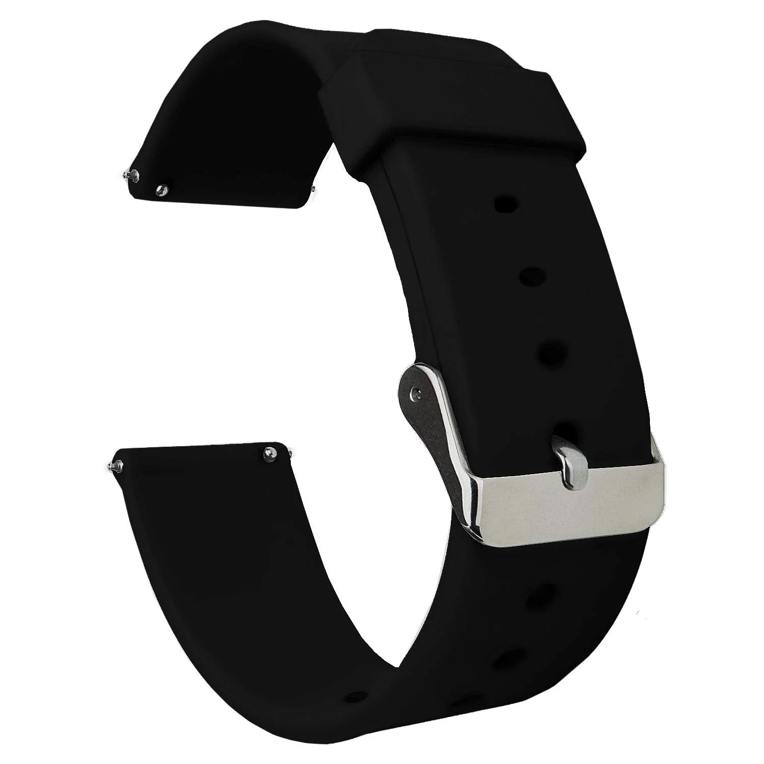ACM Watch Strap Silicone Belt 20mm compatible with Fire Boltt Ninja 2 Max Bsw022 Smartwatch Casual Classic Band Black
