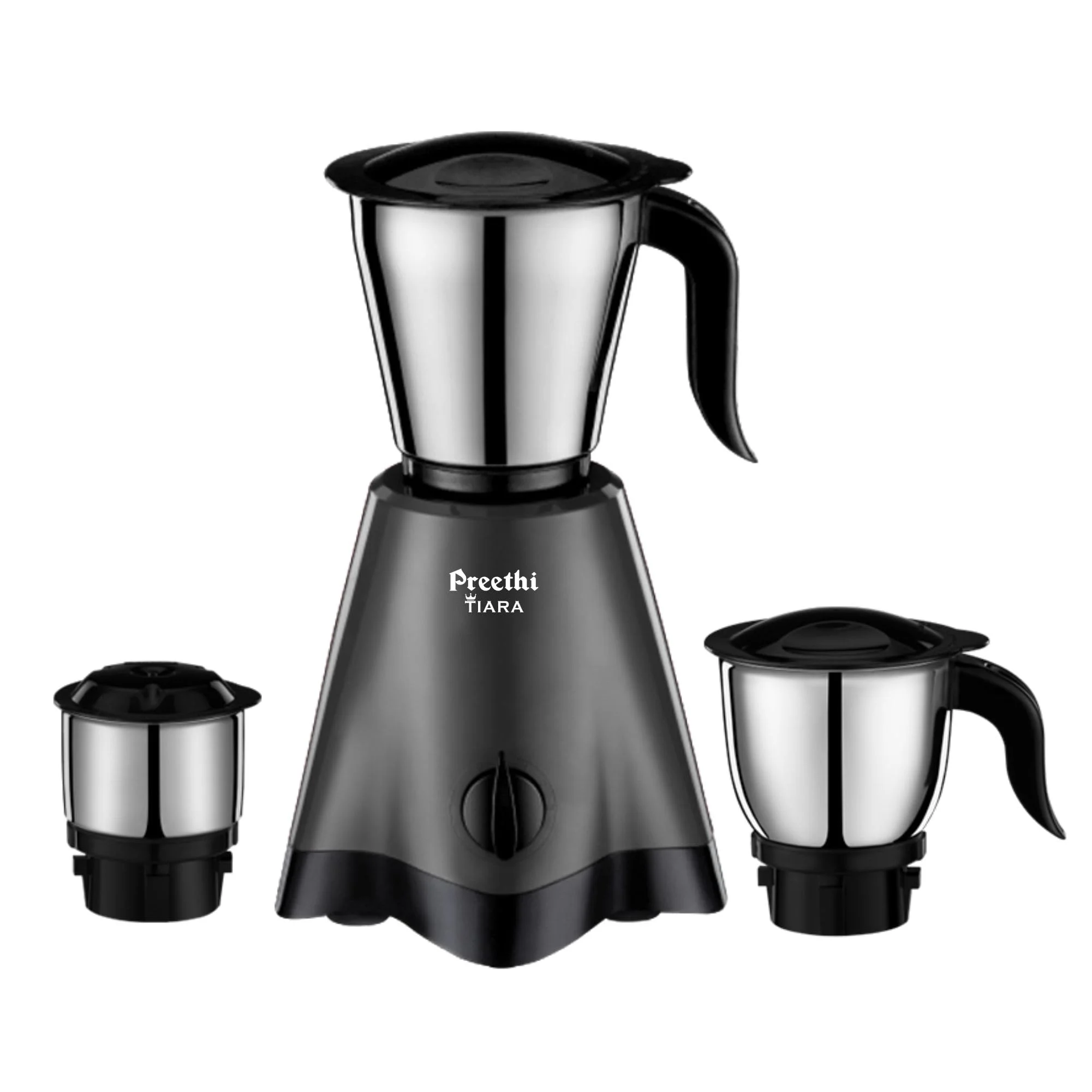 Preethi Tiara Mixer Grinder for Kitchen - 3 Jars 500 Watt Mixie - Chutney Jar & Dry Grinder Jar used as Wet Grinder & Blender - Stainless Steel Blades(Grey) - image 2