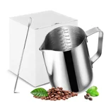 Verilux® 20oz Milk Frothing Pitcher with Scale Stainless Steel Espresso Milk Frothing Pitchers for Cappuccino Barista Steam Pitchers Milk Jug Cup with Decorating Pen Latte